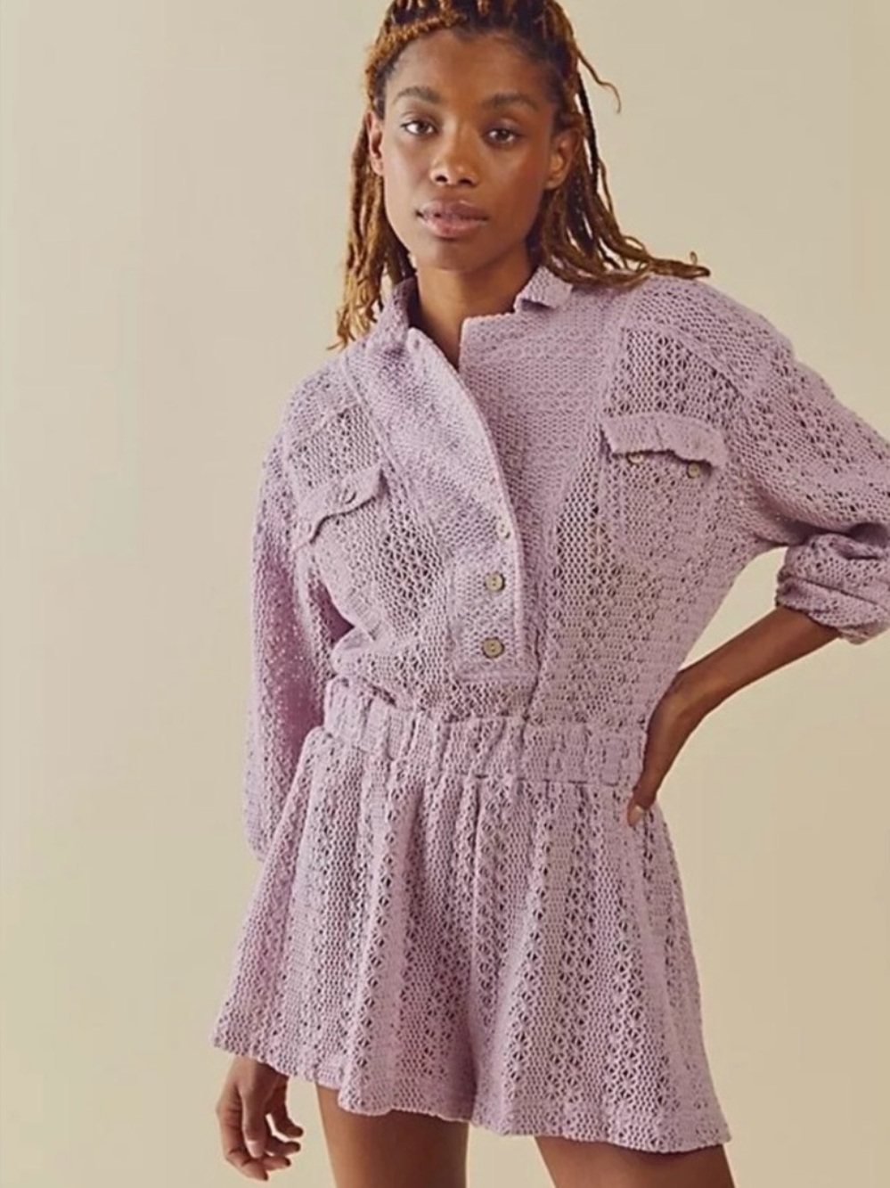 Free People FP Beach Ryan Romper in lilac Size XS